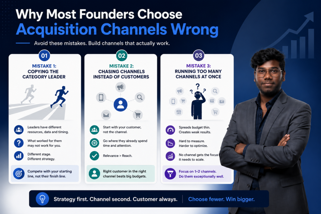 why founders choose the wrong acquisition channels, and how can you avoid those mistakes