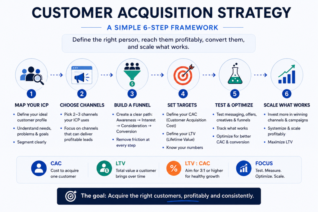 6 step customer acquisition framework