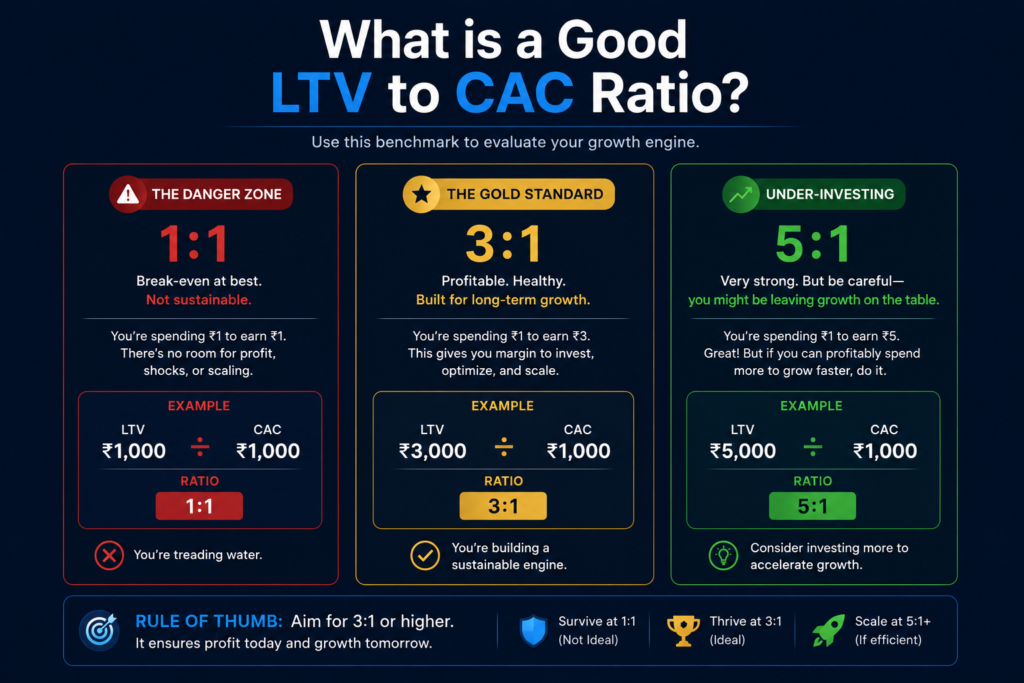 what is a good LTV to CAC ratio explained