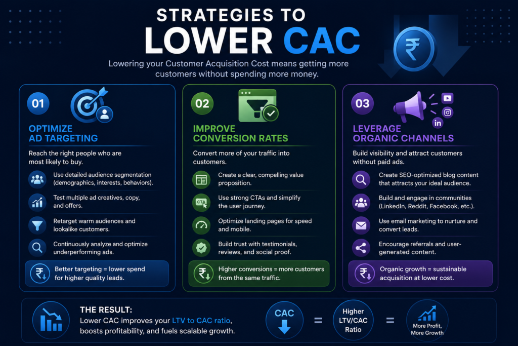 strategies to lower LTV to CAC ratio explained 